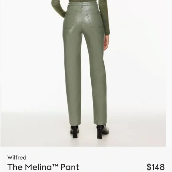 Wilfred Melina Vegan Leather Pant Sage Frost - Picture 2 of 14